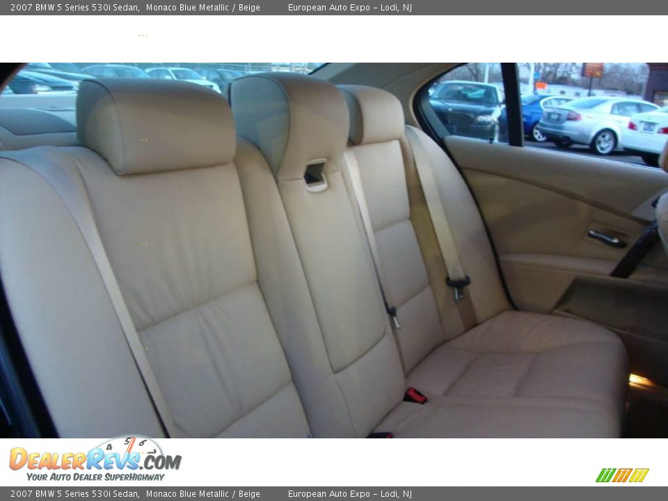 2007 BMW 5 Series 530i Sedan Monaco Blue Metallic / Beige Photo #10