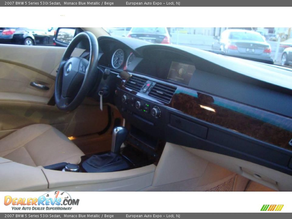 2007 BMW 5 Series 530i Sedan Monaco Blue Metallic / Beige Photo #11