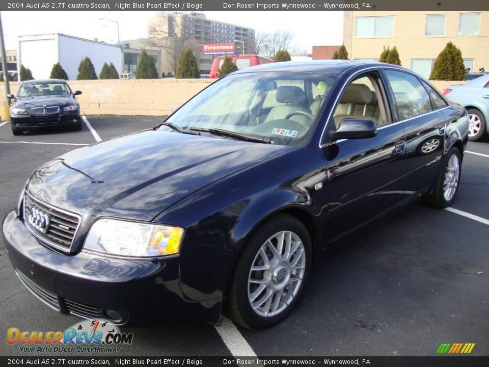 2004 Audi A6 2.7T quattro Sedan Night Blue Pearl Effect / Beige Photo #1