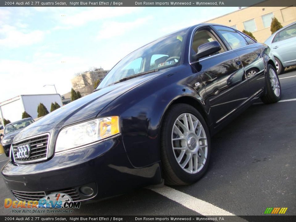 2004 Audi A6 2.7T quattro Sedan Night Blue Pearl Effect / Beige Photo #2