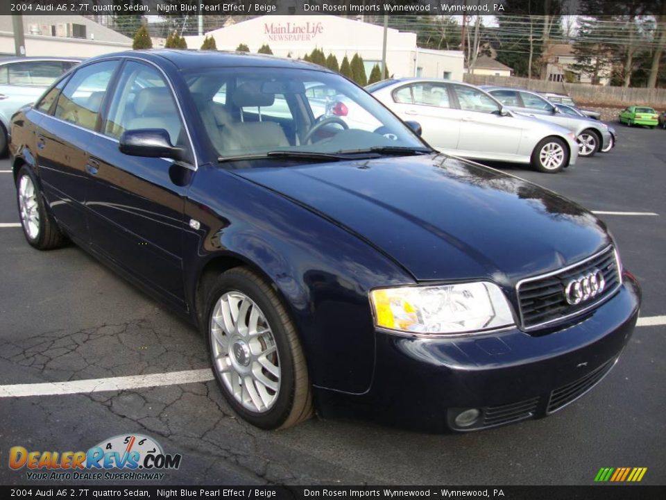 2004 Audi A6 2.7T quattro Sedan Night Blue Pearl Effect / Beige Photo #4