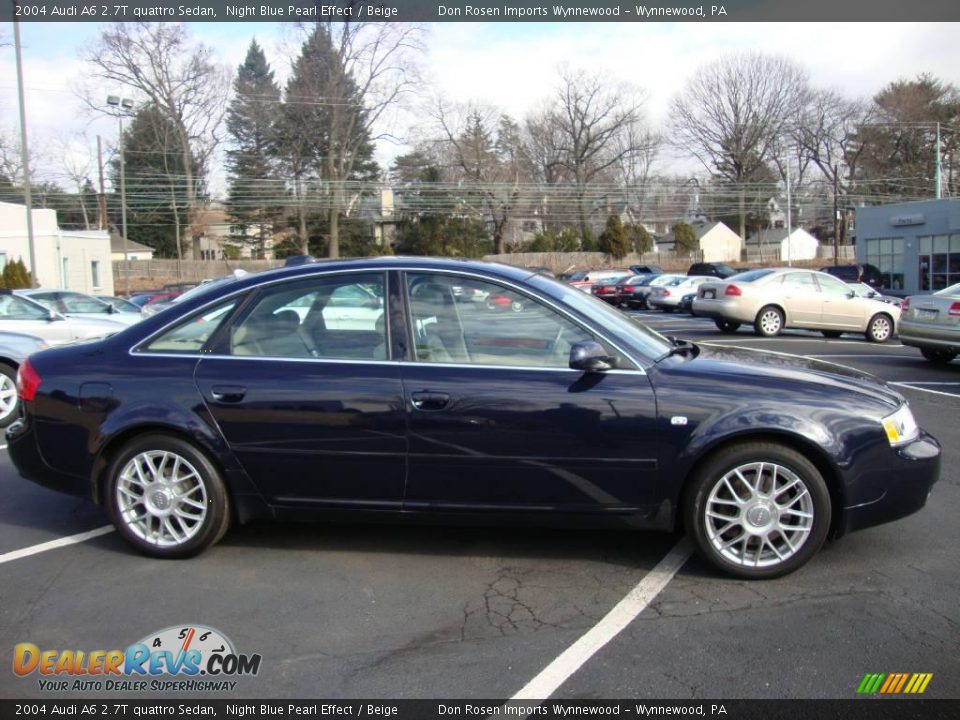 2004 Audi A6 2.7T quattro Sedan Night Blue Pearl Effect / Beige Photo #6