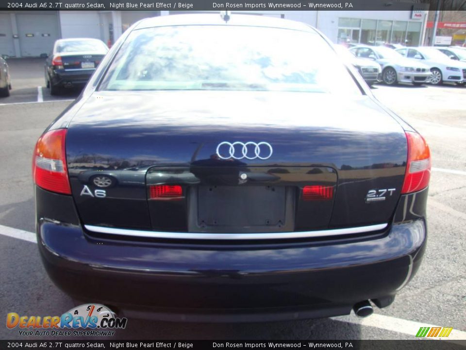 2004 Audi A6 2.7T quattro Sedan Night Blue Pearl Effect / Beige Photo #8