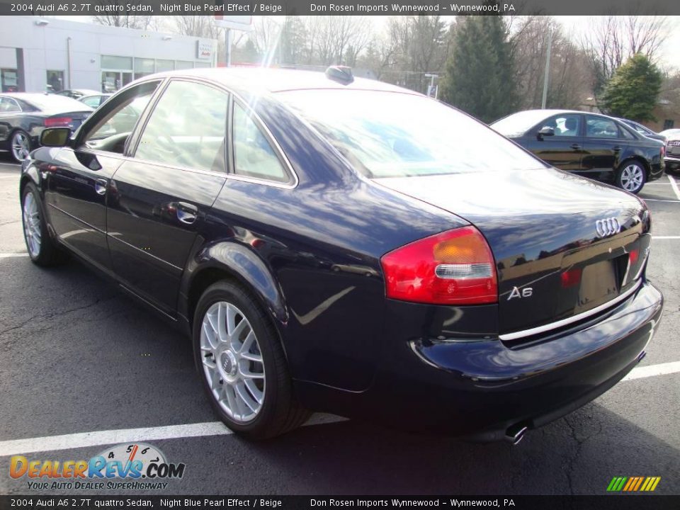 2004 Audi A6 2.7T quattro Sedan Night Blue Pearl Effect / Beige Photo #9