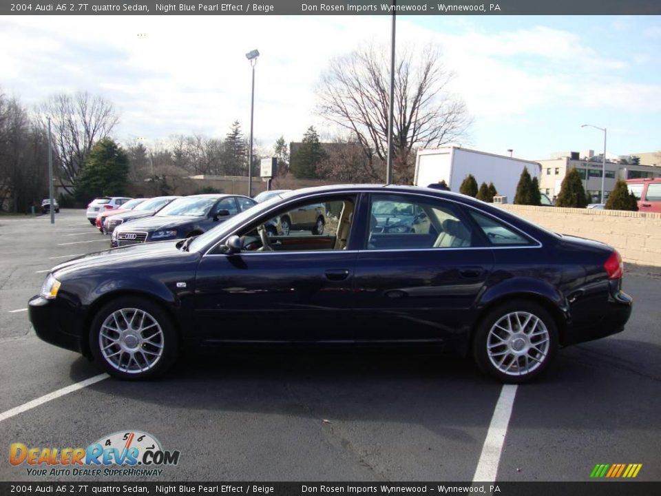 2004 Audi A6 2.7T quattro Sedan Night Blue Pearl Effect / Beige Photo #10