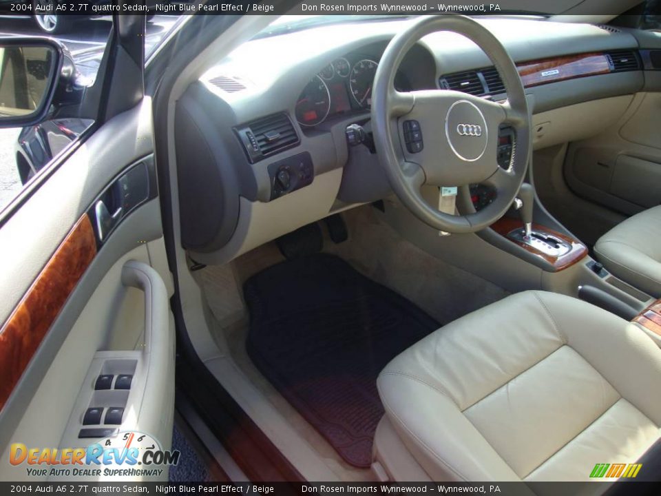 2004 Audi A6 2.7T quattro Sedan Night Blue Pearl Effect / Beige Photo #12