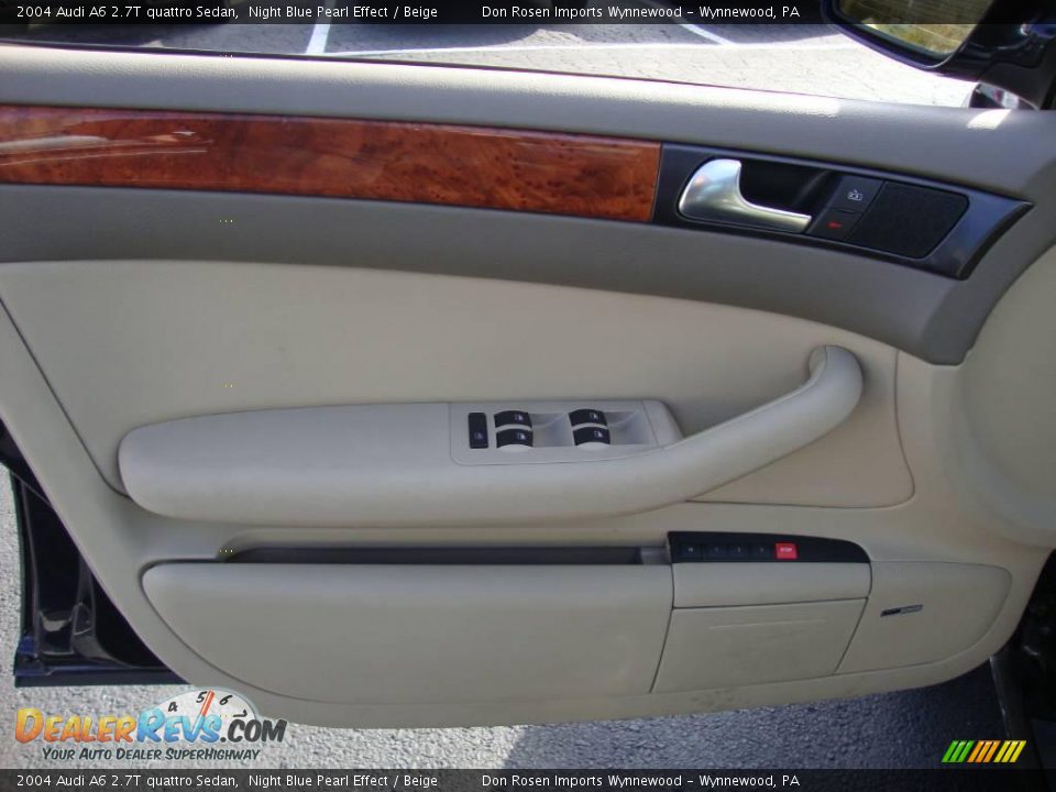 2004 Audi A6 2.7T quattro Sedan Night Blue Pearl Effect / Beige Photo #13
