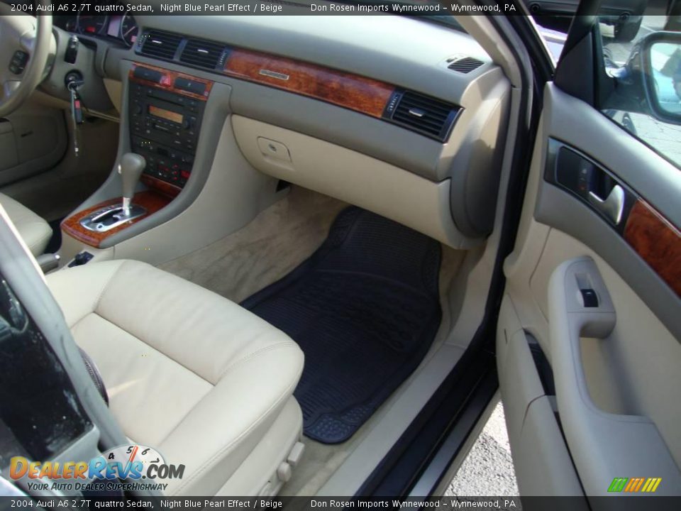 2004 Audi A6 2.7T quattro Sedan Night Blue Pearl Effect / Beige Photo #16