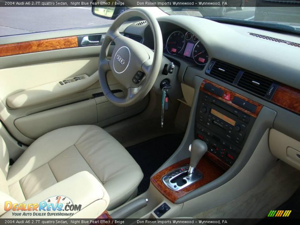 2004 Audi A6 2.7T quattro Sedan Night Blue Pearl Effect / Beige Photo #17