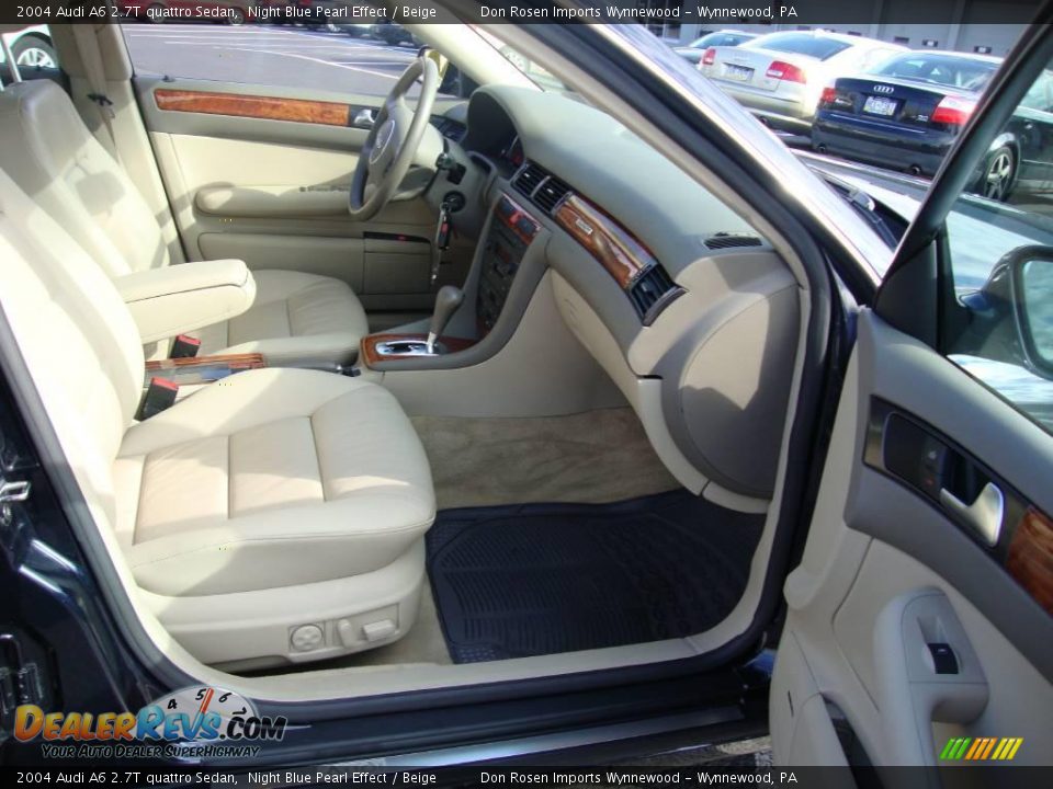 2004 Audi A6 2.7T quattro Sedan Night Blue Pearl Effect / Beige Photo #18