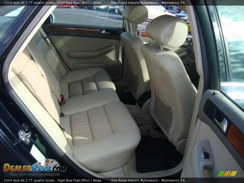 2004 Audi A6 2.7T quattro Sedan Night Blue Pearl Effect / Beige Photo #19