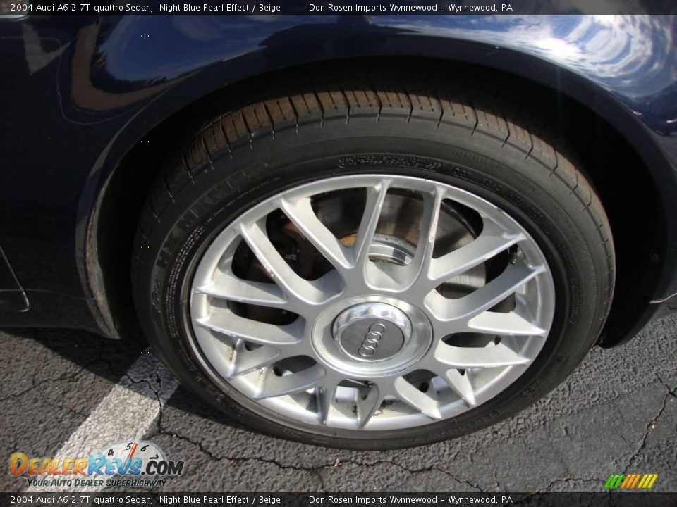 2004 Audi A6 2.7T quattro Sedan Night Blue Pearl Effect / Beige Photo #25