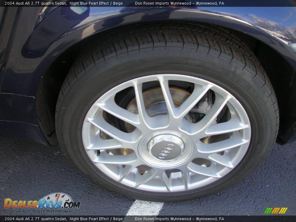 2004 Audi A6 2.7T quattro Sedan Night Blue Pearl Effect / Beige Photo #27