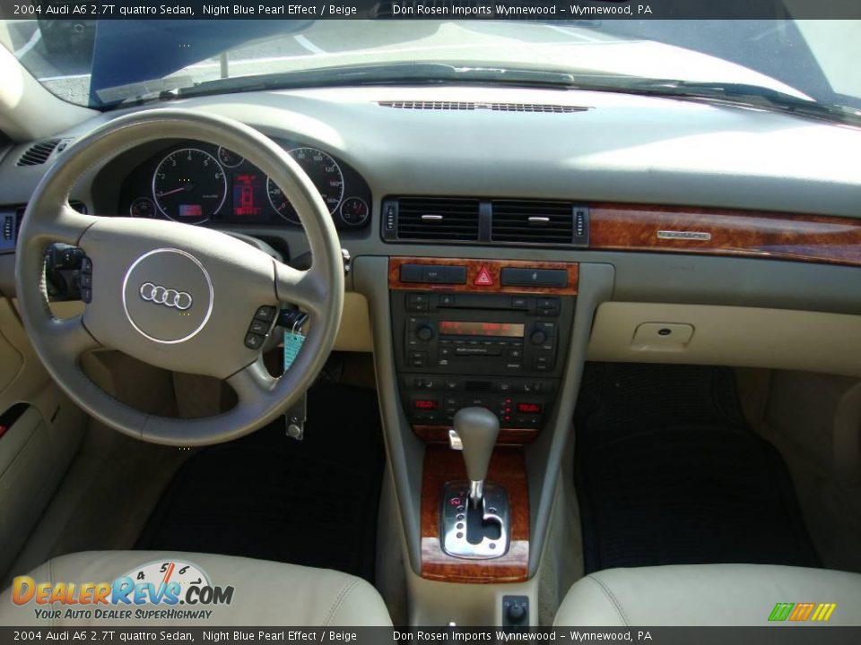 2004 Audi A6 2.7T quattro Sedan Night Blue Pearl Effect / Beige Photo #29