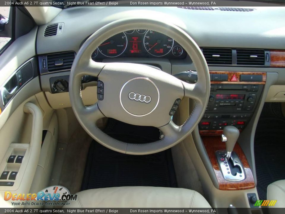 2004 Audi A6 2.7T quattro Sedan Night Blue Pearl Effect / Beige Photo #30