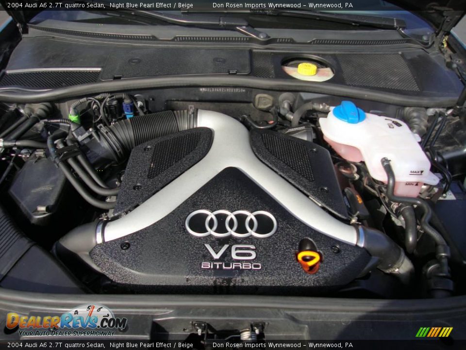 2004 Audi A6 2.7T quattro Sedan Night Blue Pearl Effect / Beige Photo #33