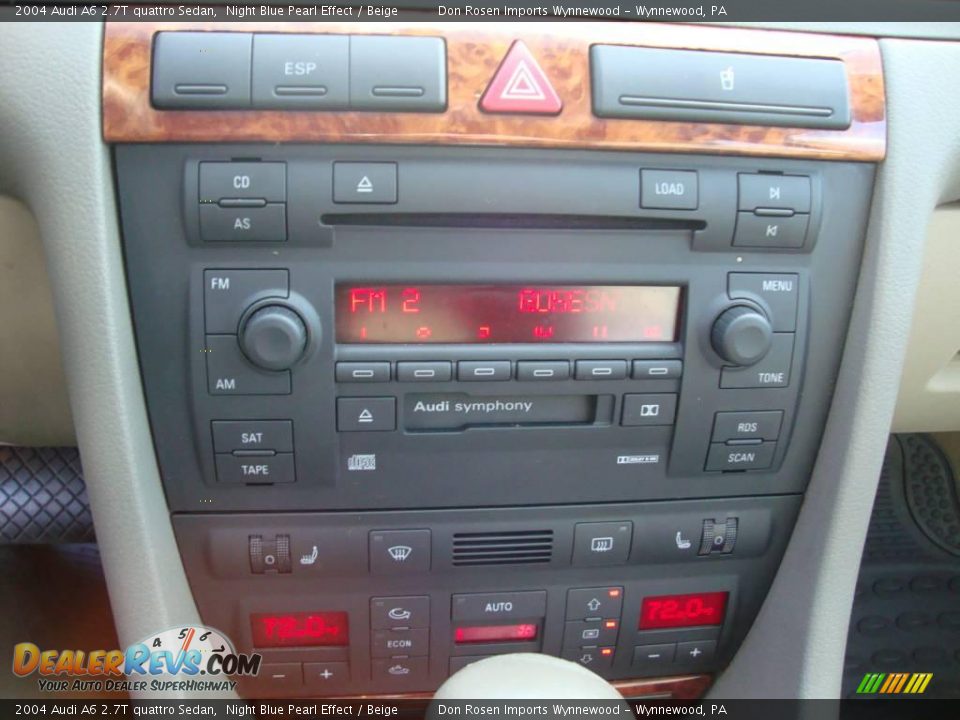 2004 Audi A6 2.7T quattro Sedan Night Blue Pearl Effect / Beige Photo #35