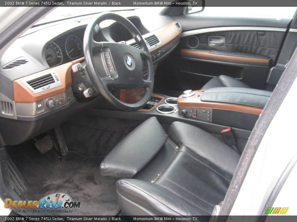 2002 BMW 7 Series 745Li Sedan Titanium Silver Metallic / Black Photo #2
