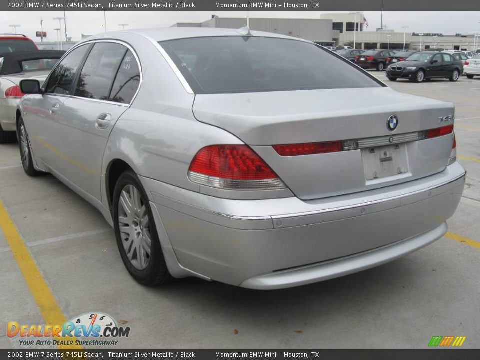 2002 BMW 7 Series 745Li Sedan Titanium Silver Metallic / Black Photo #3