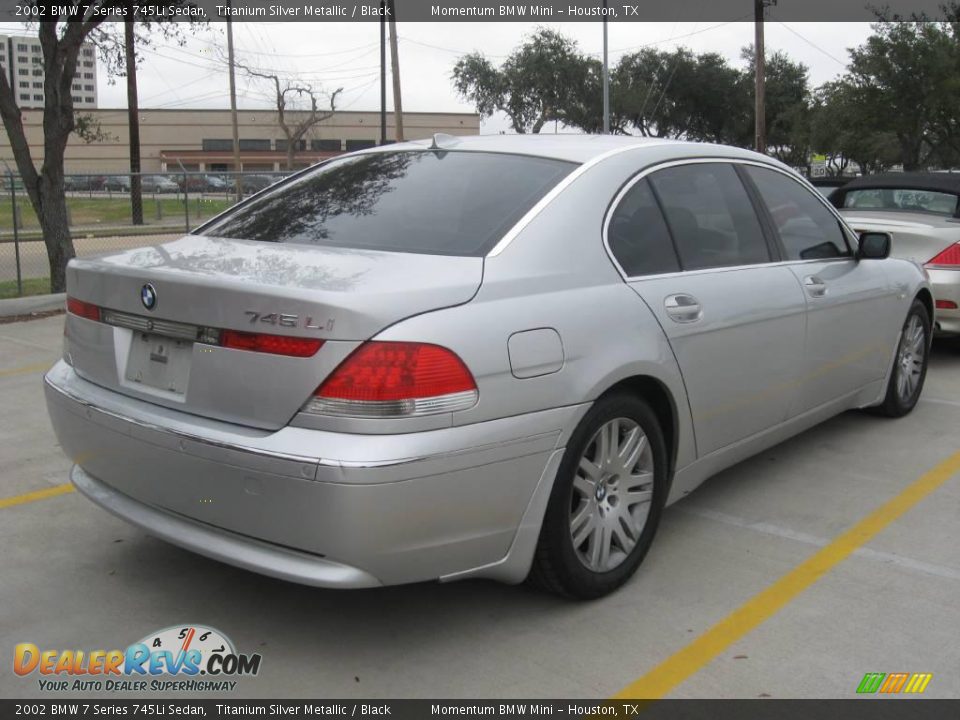 2002 BMW 7 Series 745Li Sedan Titanium Silver Metallic / Black Photo #4