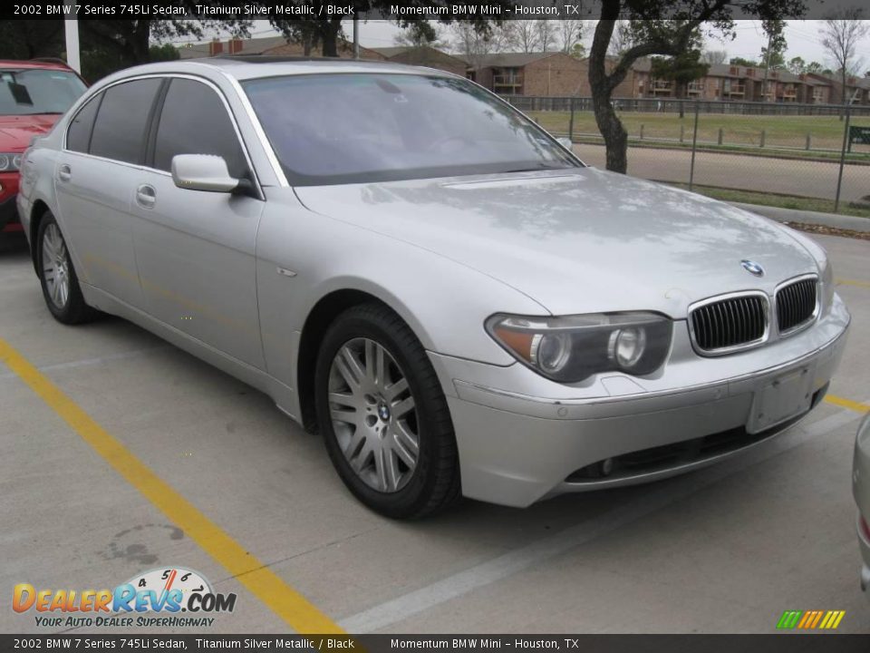 2002 BMW 7 Series 745Li Sedan Titanium Silver Metallic / Black Photo #5