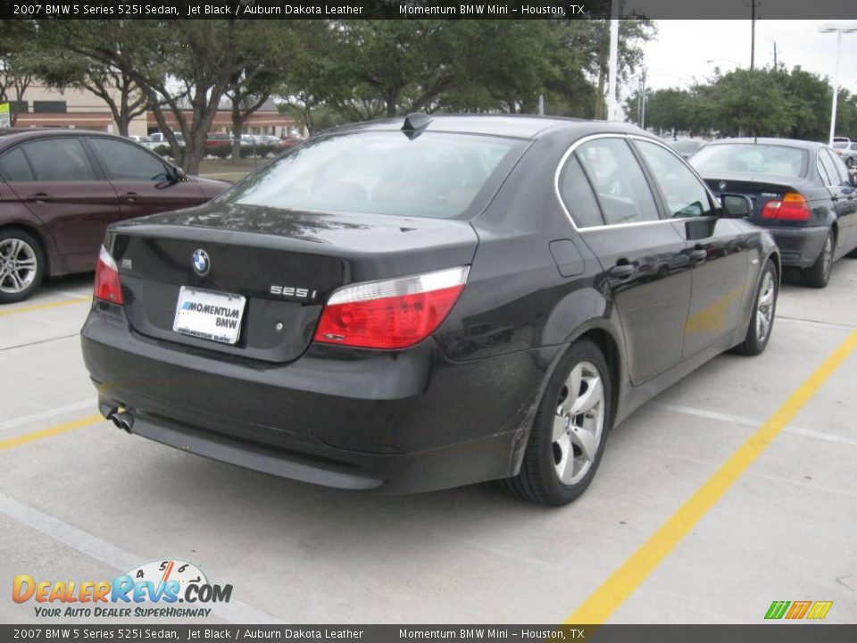 2007 BMW 5 Series 525i Sedan Jet Black / Auburn Dakota Leather Photo #3