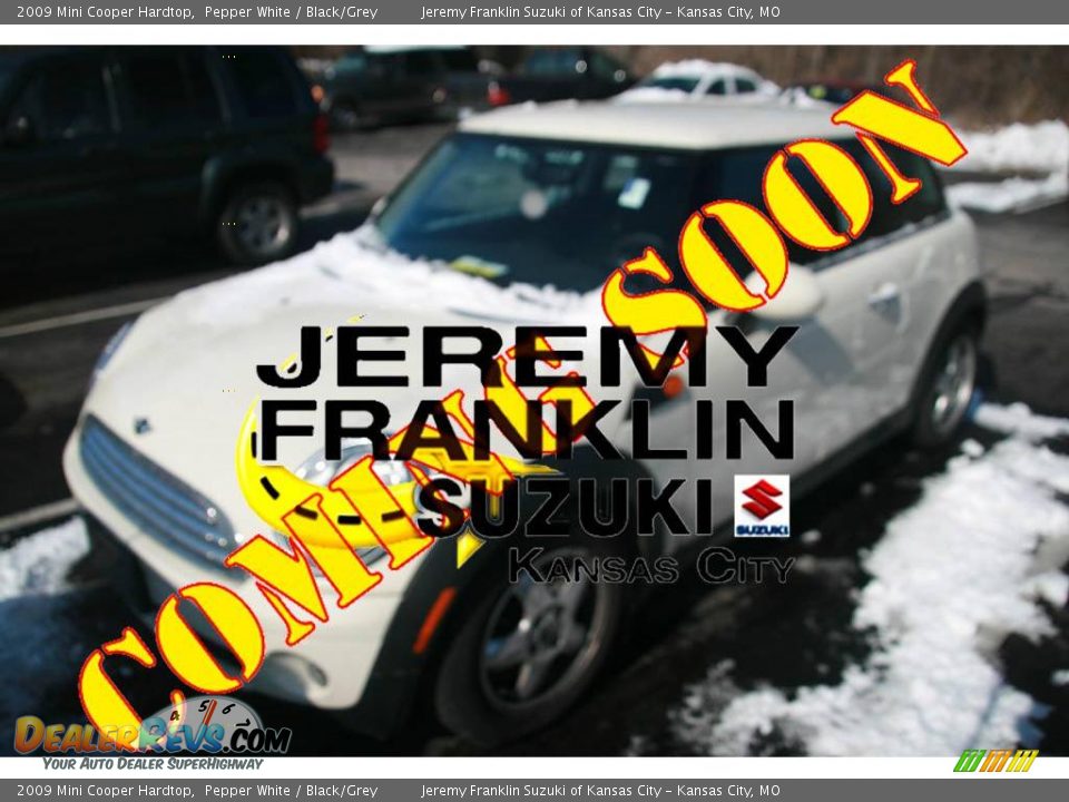 2009 Mini Cooper Hardtop Pepper White / Black/Grey Photo #1