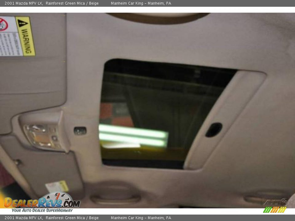 2001 Mazda MPV LX Rainforest Green Mica / Beige Photo #11
