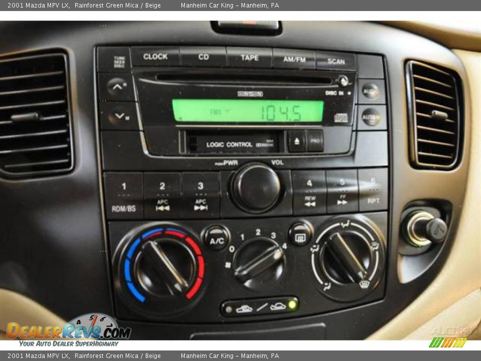 2001 Mazda MPV LX Rainforest Green Mica / Beige Photo #13