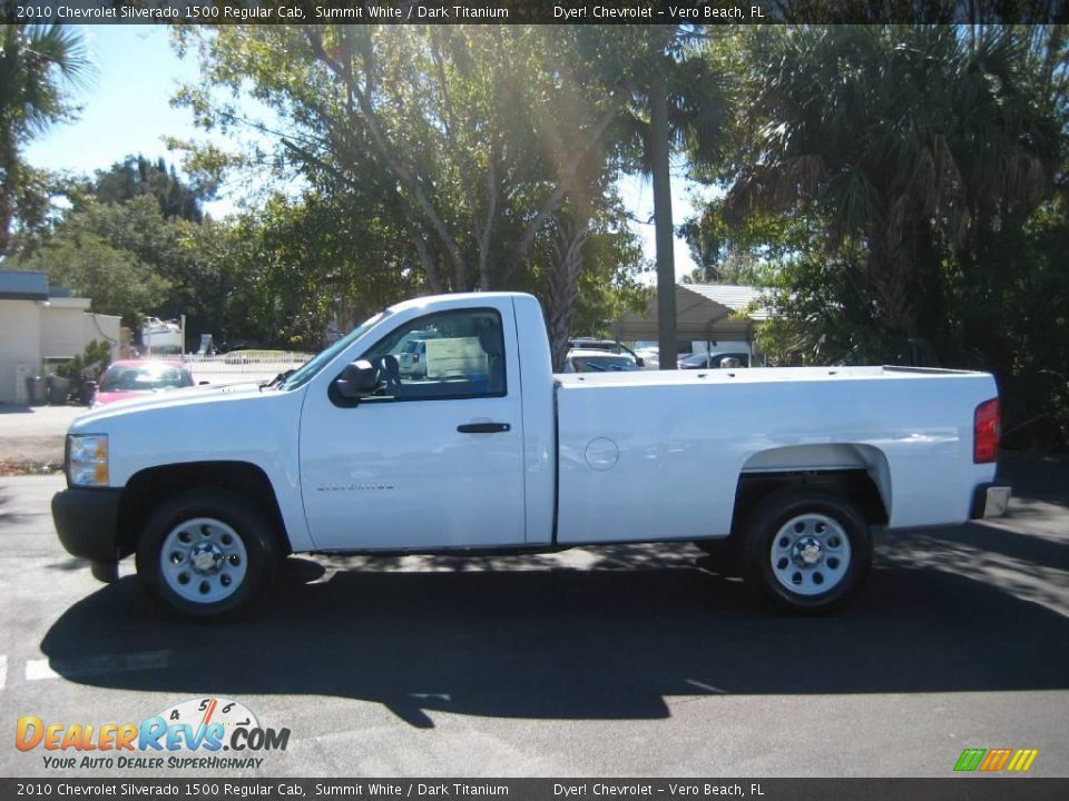 2010 Chevrolet Silverado 1500 Regular Cab Summit White / Dark Titanium Photo #3