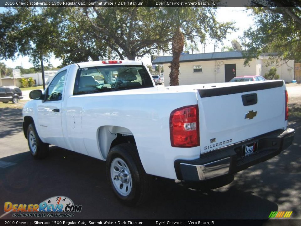 2010 Chevrolet Silverado 1500 Regular Cab Summit White / Dark Titanium Photo #4