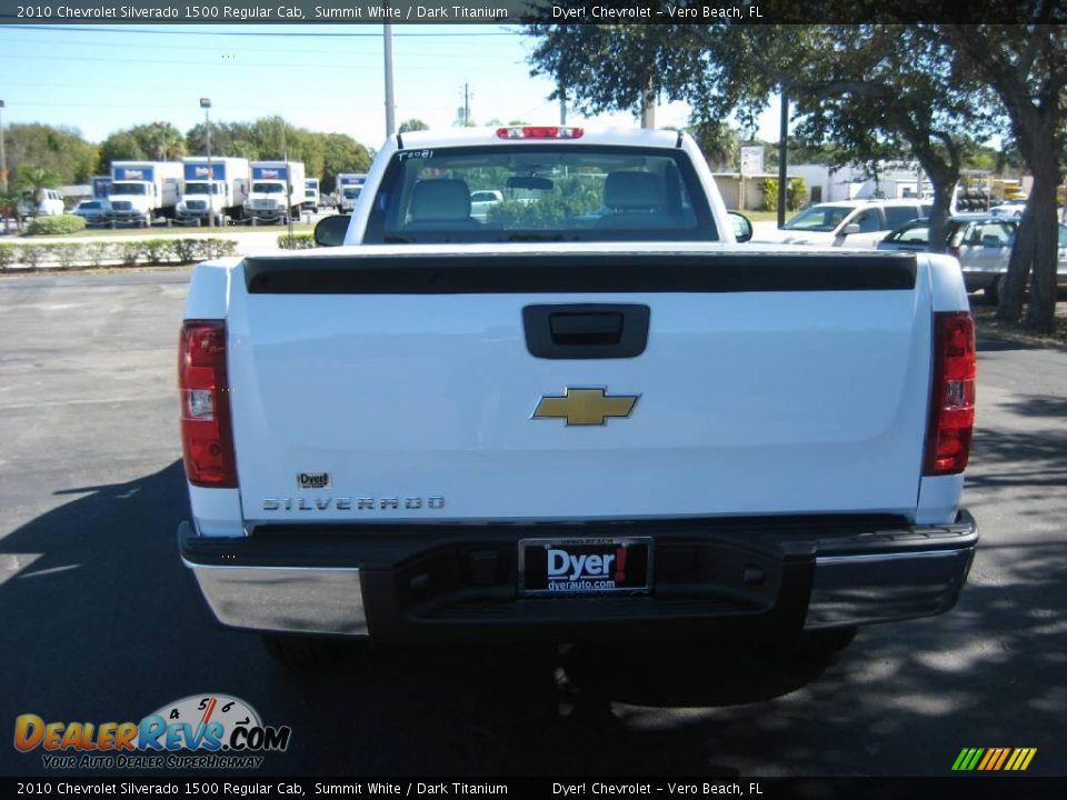 2010 Chevrolet Silverado 1500 Regular Cab Summit White / Dark Titanium Photo #5