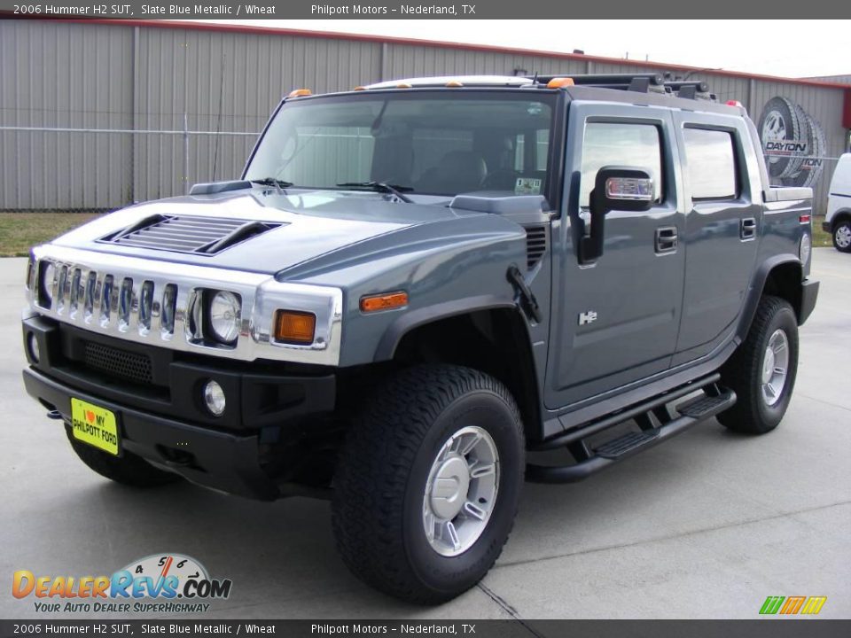 2006 Hummer H2 SUT Slate Blue Metallic / Wheat Photo #7