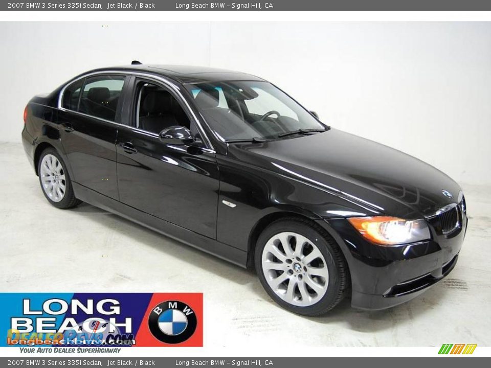 2007 BMW 3 Series 335i Sedan Jet Black / Black Photo #1