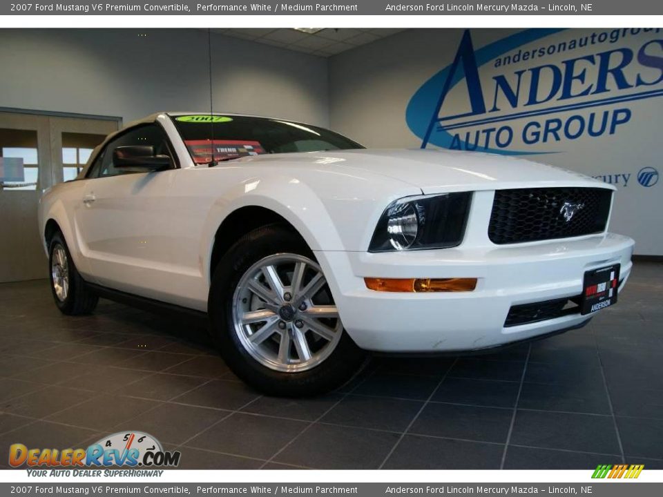 2007 Ford Mustang V6 Premium Convertible Performance White / Medium Parchment Photo #1