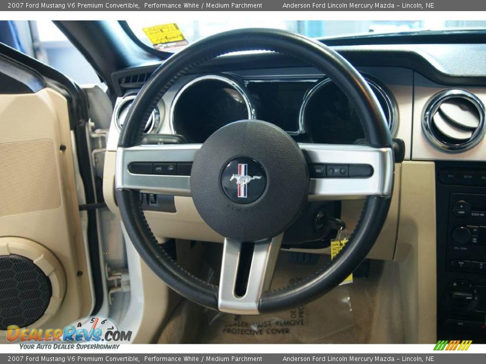 2007 Ford Mustang V6 Premium Convertible Performance White / Medium Parchment Photo #23