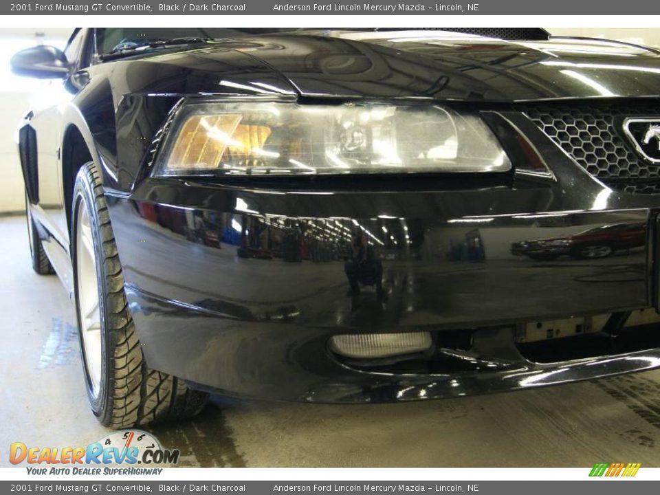 2001 Ford Mustang GT Convertible Black / Dark Charcoal Photo #3