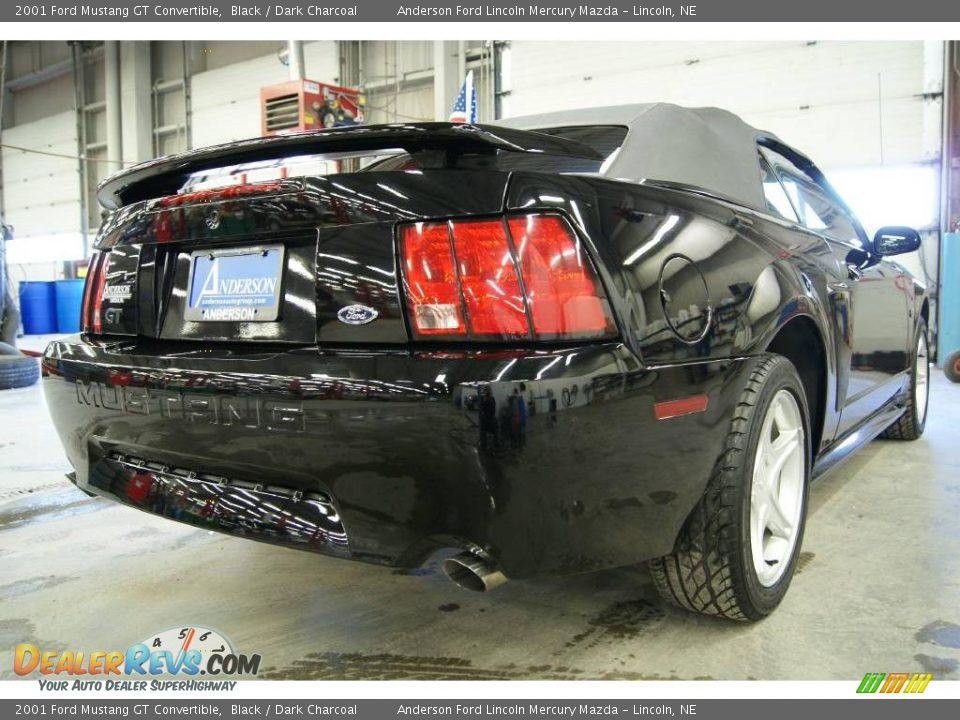 2001 Ford Mustang GT Convertible Black / Dark Charcoal Photo #7