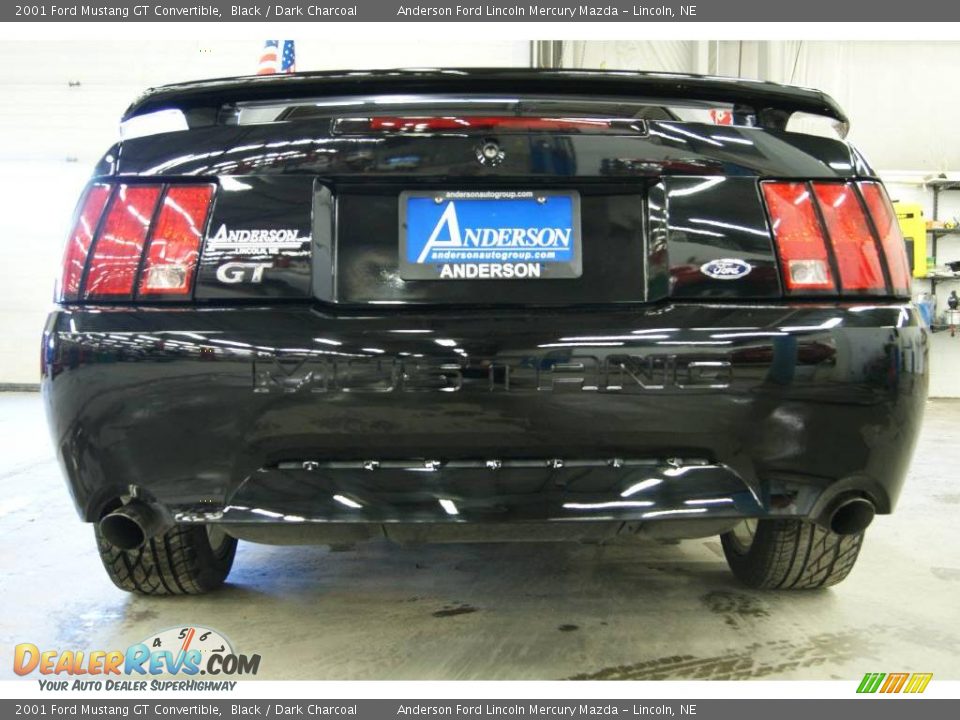 2001 Ford Mustang GT Convertible Black / Dark Charcoal Photo #8