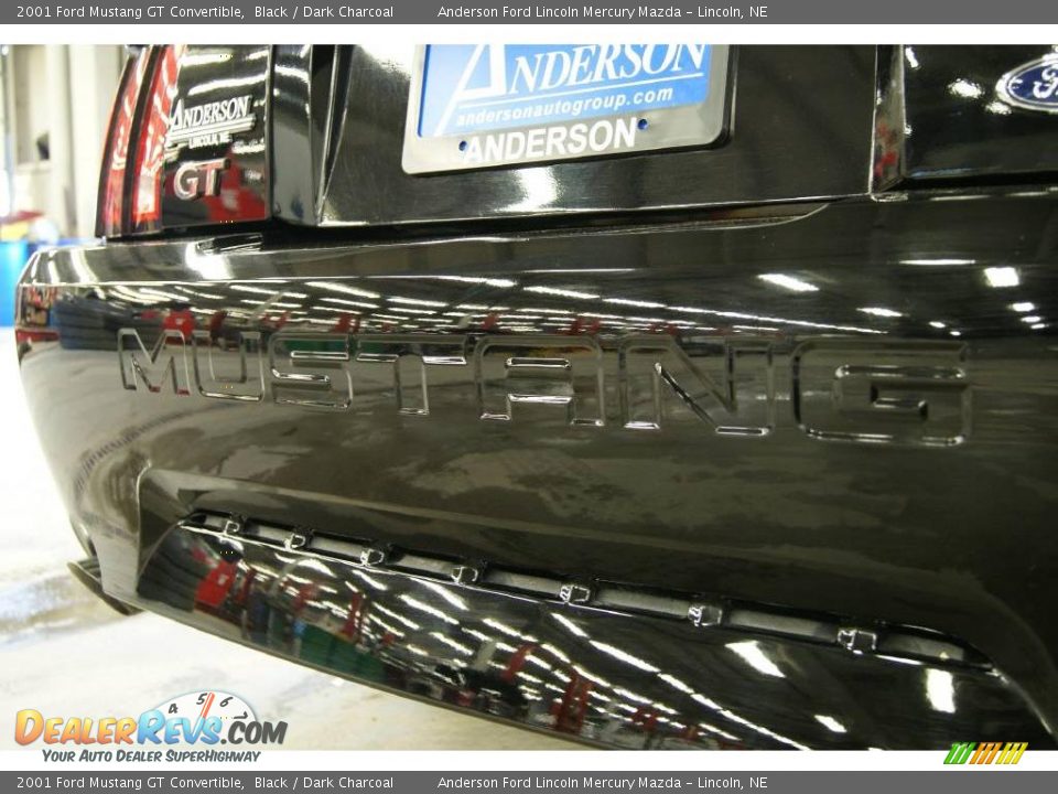 2001 Ford Mustang GT Convertible Black / Dark Charcoal Photo #10
