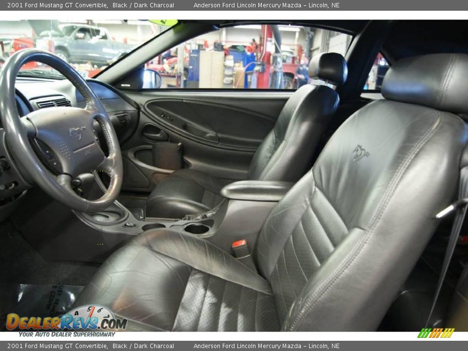 2001 Ford Mustang GT Convertible Black / Dark Charcoal Photo #13