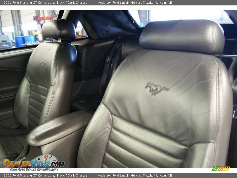2001 Ford Mustang GT Convertible Black / Dark Charcoal Photo #15