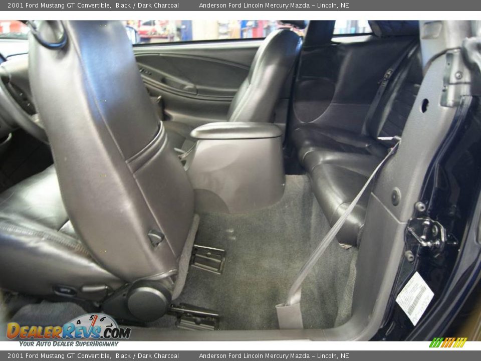 2001 Ford Mustang GT Convertible Black / Dark Charcoal Photo #16