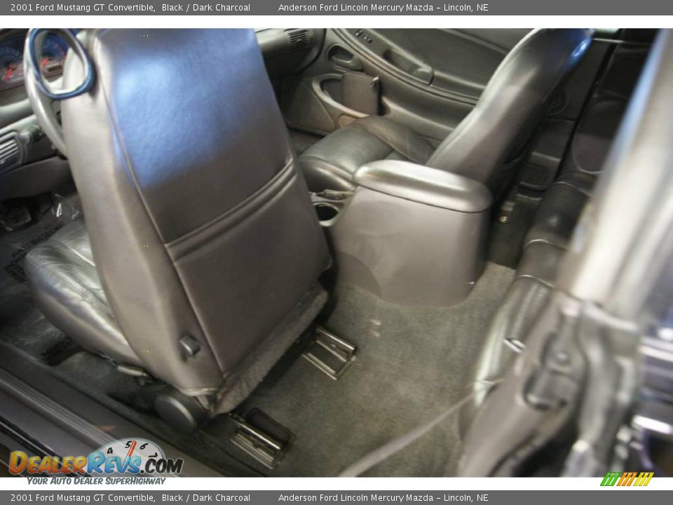 2001 Ford Mustang GT Convertible Black / Dark Charcoal Photo #17