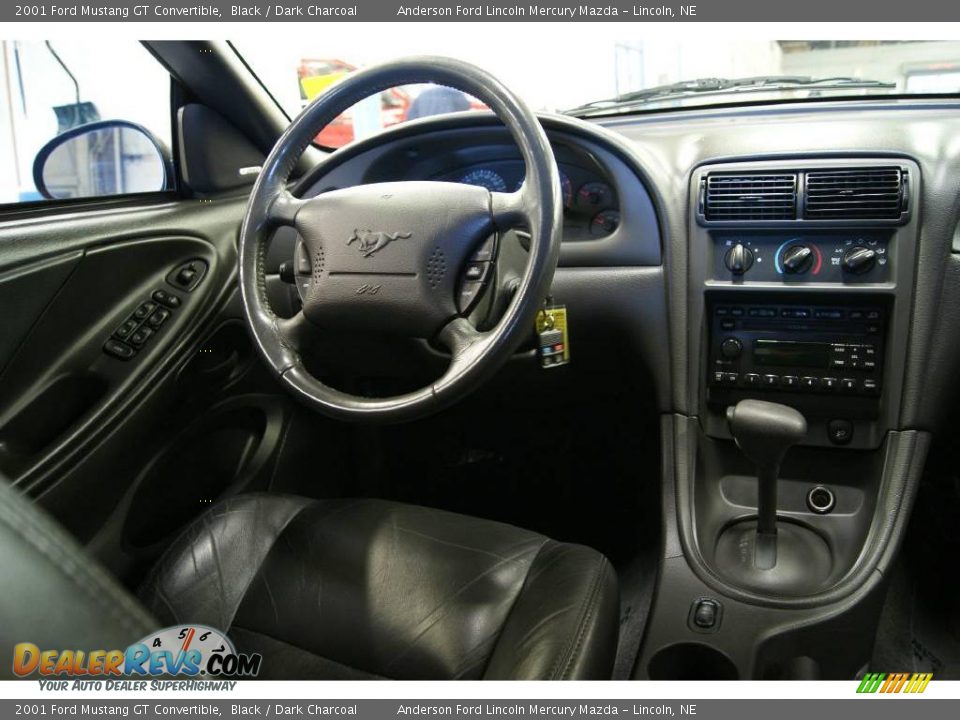 2001 Ford Mustang GT Convertible Black / Dark Charcoal Photo #20