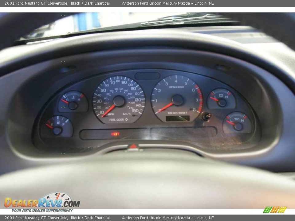 2001 Ford Mustang GT Convertible Black / Dark Charcoal Photo #24