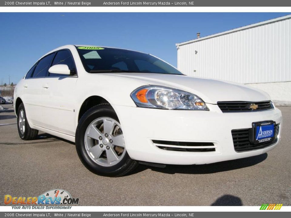 2008 Chevrolet Impala LT White / Neutral Beige Photo #1