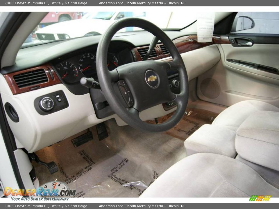 2008 Chevrolet Impala LT White / Neutral Beige Photo #14