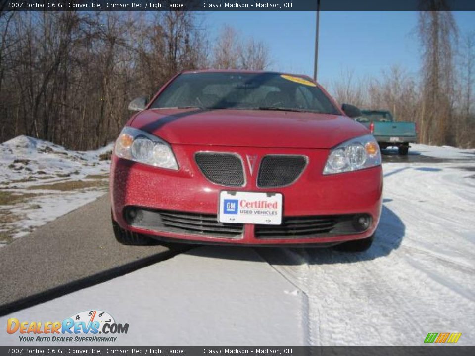 2007 Pontiac G6 GT Convertible Crimson Red / Light Taupe Photo #2