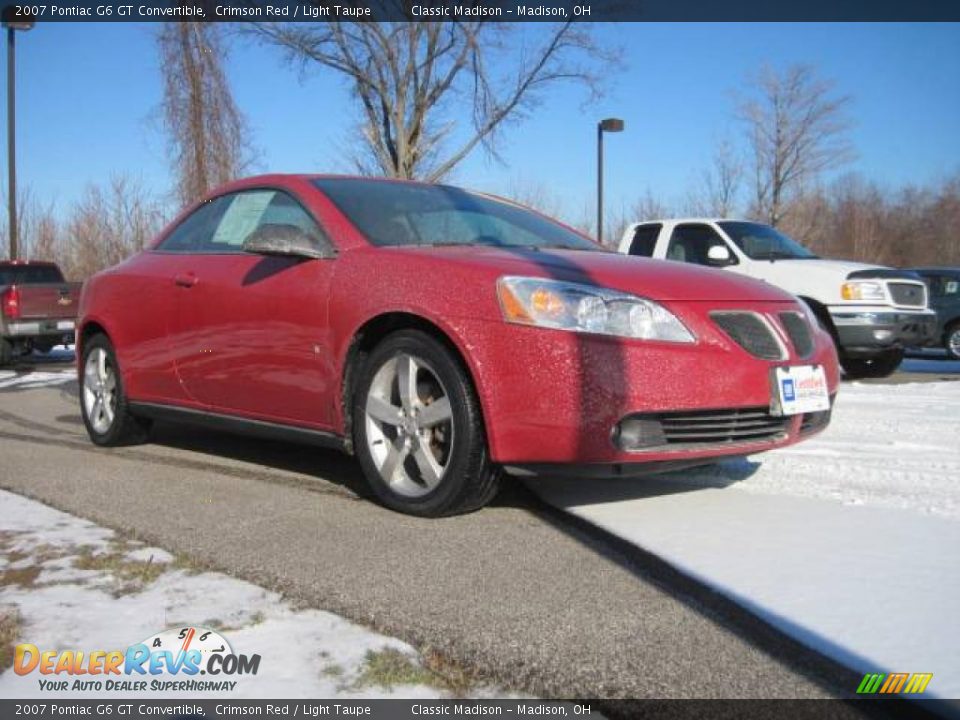 2007 Pontiac G6 GT Convertible Crimson Red / Light Taupe Photo #3